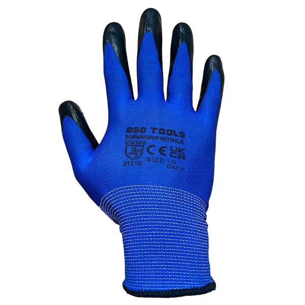 NITRILE COATED GLOVES SIZE 10 - BOX OF 240 PAIRS  DS1283