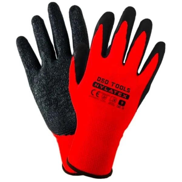 13 GAUGE LATEX COUTED POLYESTER GLOVES SIZE 10 - BOX OF 240 PAIRS DS1284