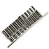 11PC 1/4" DR 6PT DEEP SOCKETS ON RAIL DS1298