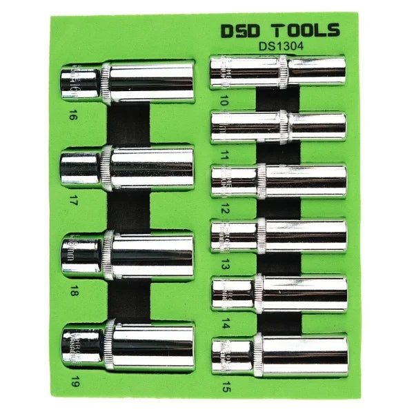 10PC 3/8" DR DEEP SOCKETS 10-19MM DS1304