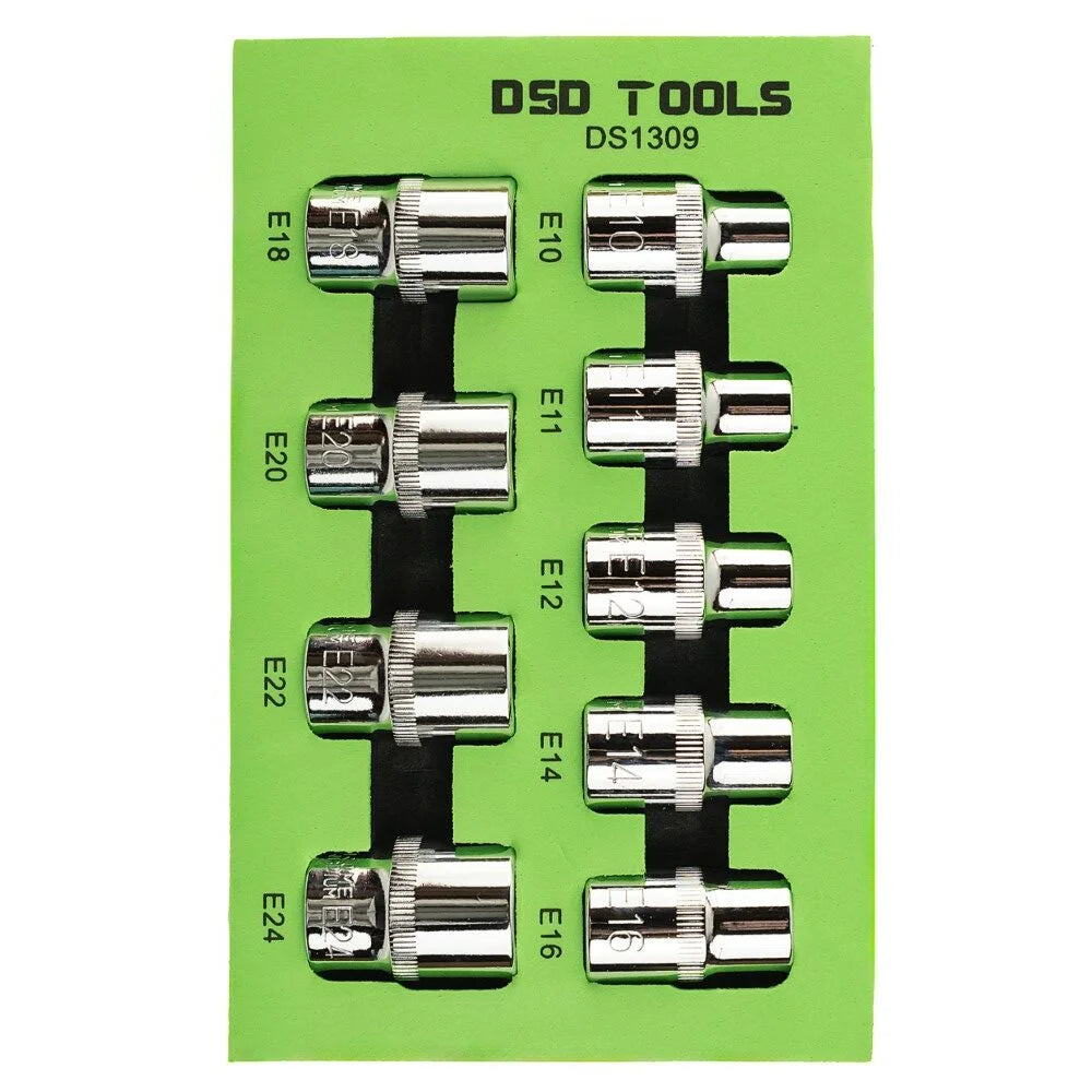 9PC 1/2" DR E TORX SOCKET SET DS1309