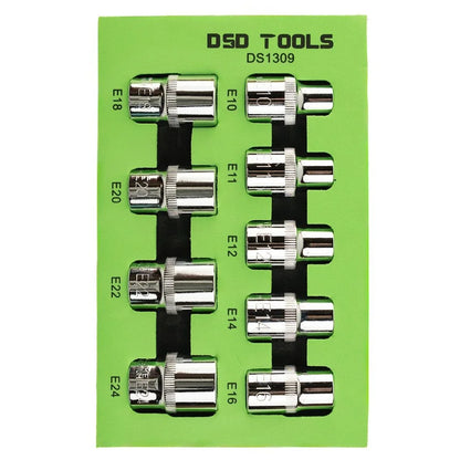 9PC 1/2" DR E TORX SOCKET SET DS1309