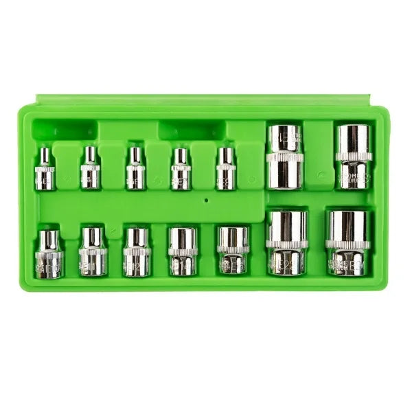 14PC E-STAR SOCKETS 1/4", 3/8", 1/2" DRIVE DS1312