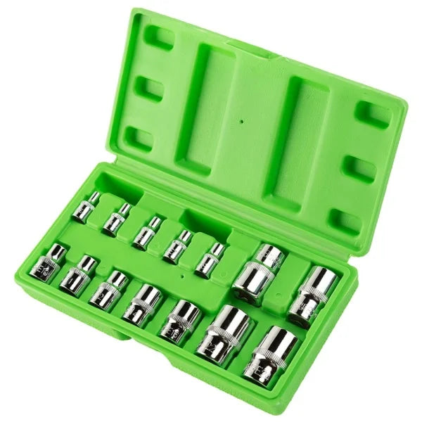 14PC E-STAR SOCKETS 1/4", 3/8", 1/2" DRIVE DS1312