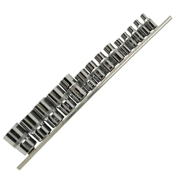 14PC 1/4" 3/8" 1/2" DR E TORX SOCKET ON RAIL DS1315