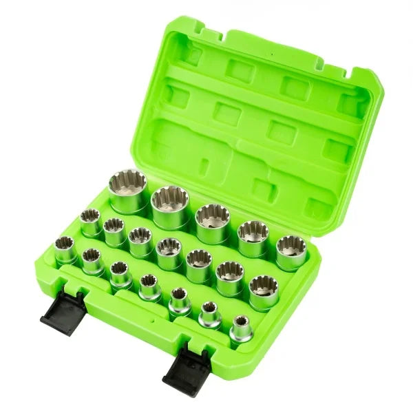 19PC 1/2" DR GEAR LOCK SOCKETS 8–32MM DS1316