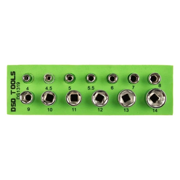 13PC 1/4" DR SHALLOW SOCKETS 4-14MM DS1319