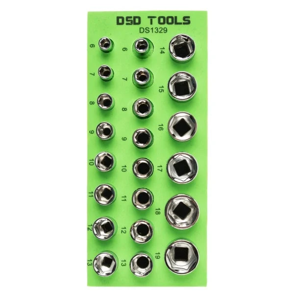 22PC 1/4" &amp; 3/8" DR SUPER LOCK SOCKETS DS1329