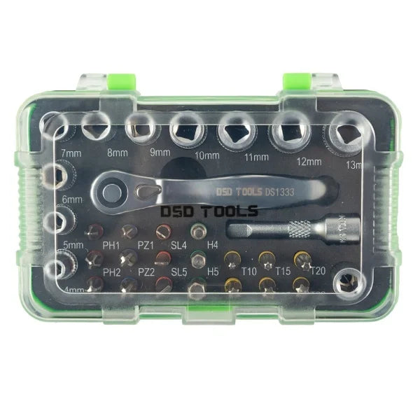 31PC 1/4" DR SOCKET &amp;amp; BIT SET DS1333