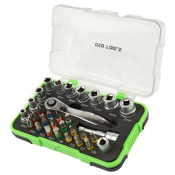 31PC 1/4" DR SOCKET &amp; BIT SET DS1333