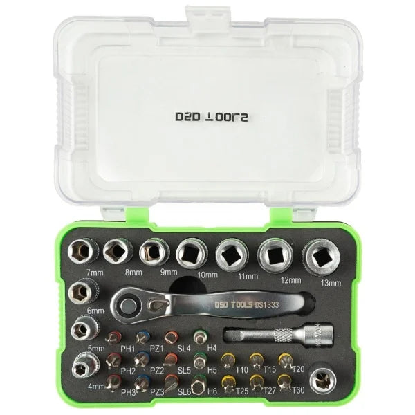 31PC 1/4" DR SOCKET &amp; BIT SET DS1333