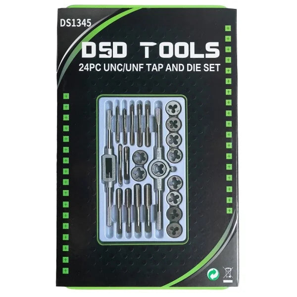 24PC UNC/UNF TAP AND DIE SET DS1345