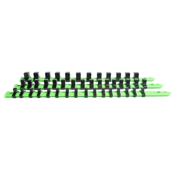 3PC 1/4", 3/8", 1/2" DR SOCKET STORAGE RAILS - 44 CLIPS DS1359
