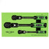 3PC FLEXI HEAD RATCHET SET 1/4", 3/8" &amp; 1/2" DRIVES DS1373