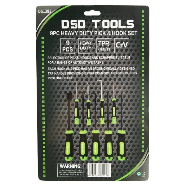 9PC HEAVY DUTY PICK &amp; HOOK SET DS1381