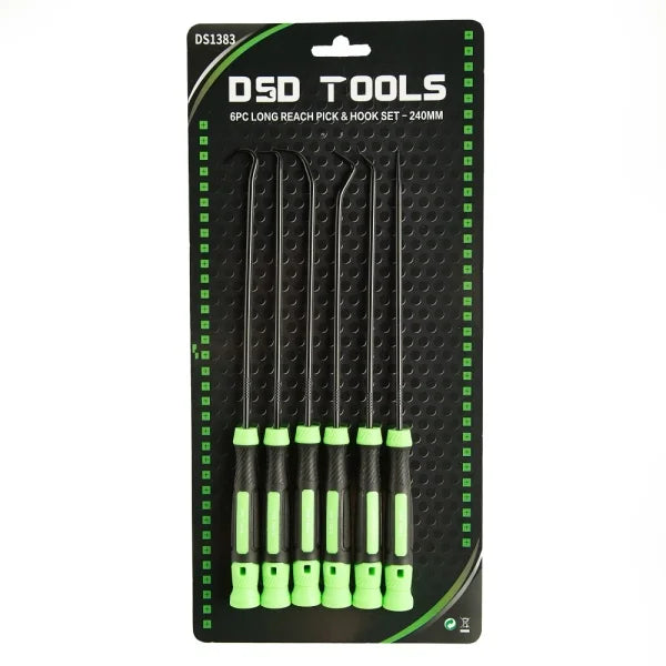 6PC LONG REACH PICK &amp;amp; HOOK SET - 240MM DS1383
