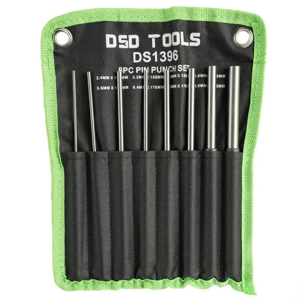 8PC PIN PUNCH SET 2.4 - 9.5MM DS1396