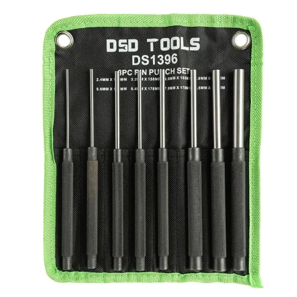 8PC PIN PUNCH SET 2.4 - 9.5MM DS1396