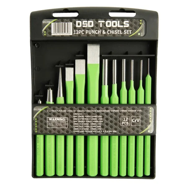12PC PUNCH &amp; CHISEL SET DS1399
