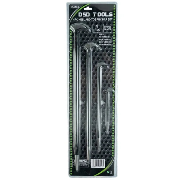 4PC HEEL AND TOE PRY BAR SET DS1408