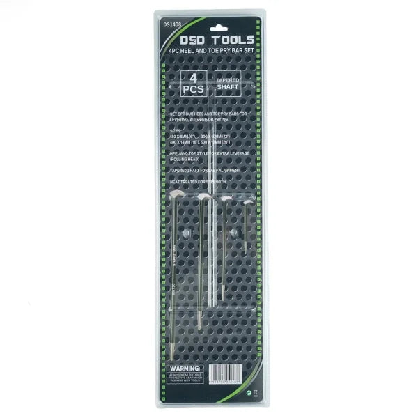 4PC HEEL AND TOE PRY BAR SET DS1408