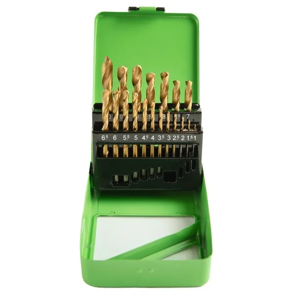 19PC HSS TITANIUM COATED METRIC DRILL BIT SET 1 - 10MM DS1430