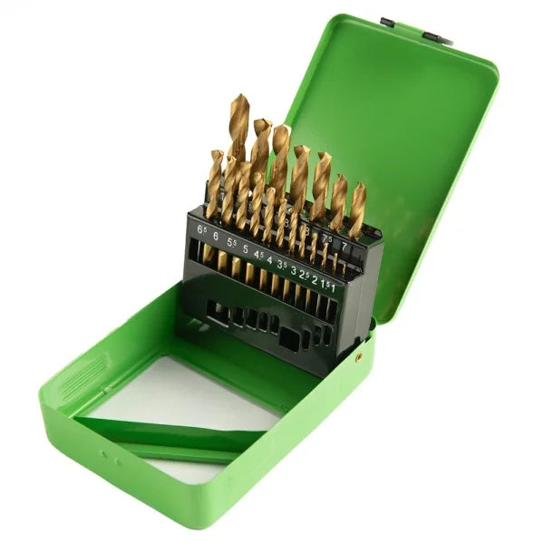 19PC HSS TITANIUM COATED METRIC DRILL BIT SET 1 - 10MM DS1430