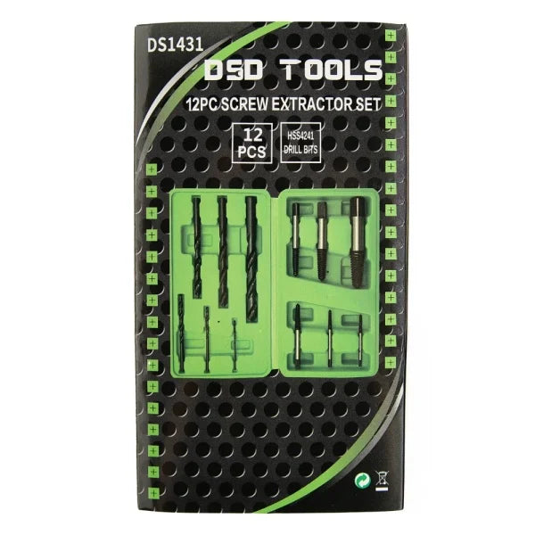 12PC SCREW EXTRACTOR SET DS1431
