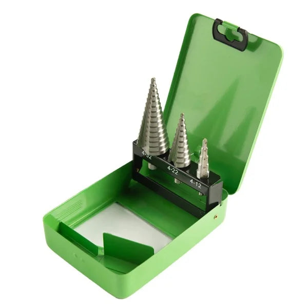 3PCS HSS STEP DRILL BITS 4-32MM DS1433