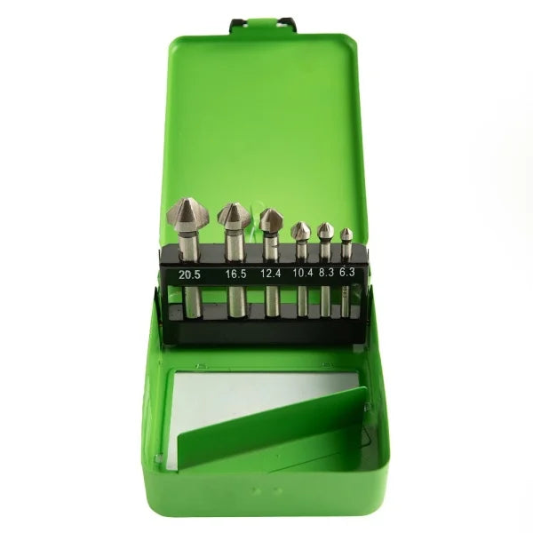 6PC TAPERED COUNTERSINK SET HSS 6.3 - 20.5MM DS1435