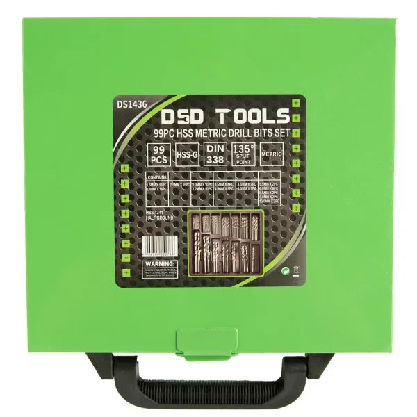 99PC HSS METRIC DRILL BITS SET 1.5 - 10MM DS1436