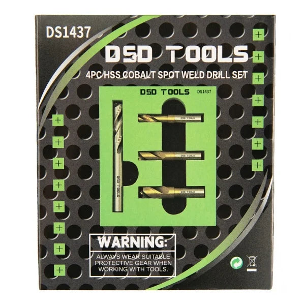 4PC HSS COBALT SPOT WELD DRILL SET DS1437