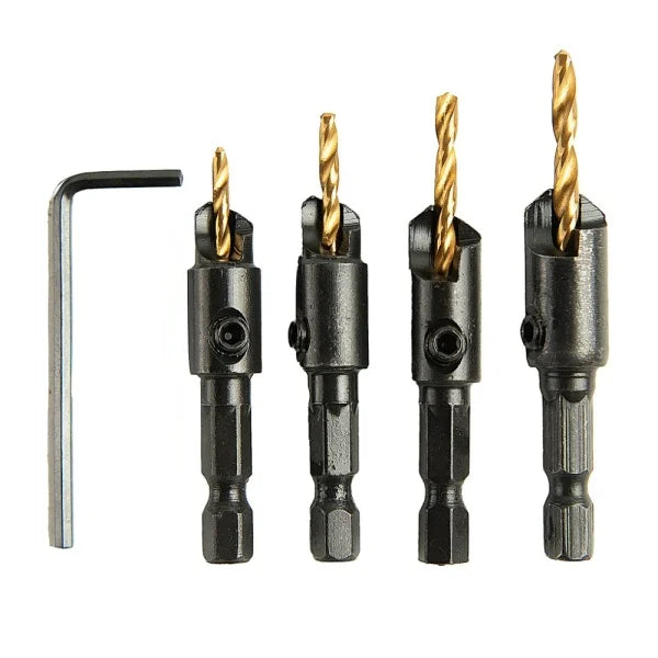 4PC COUNTERSINK HSS-G TITANIUM DRILL BIT SET DS1440