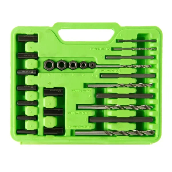 25PC SCREW EXTRACTOR DRILL AND GUIDE SET DS1441