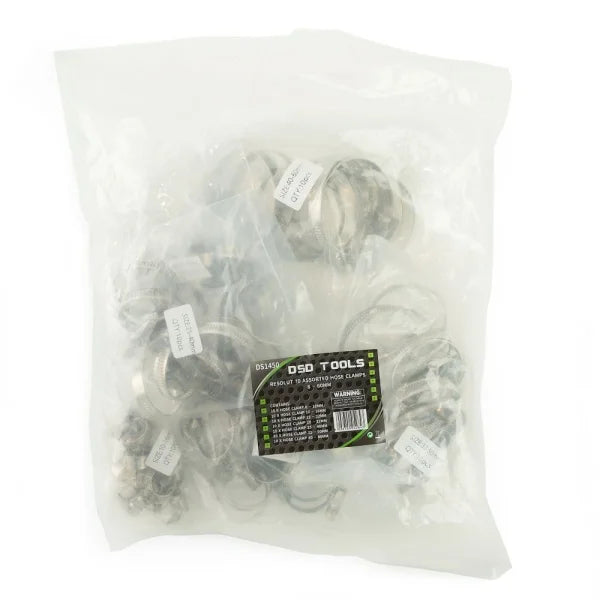 70PC ASSORTED HOSE CLAMPS 8 – 60MM DS1450