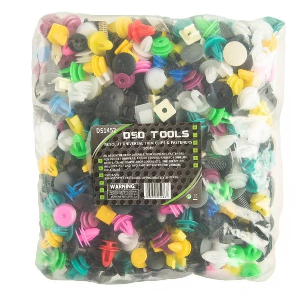 UNIVERSAL TRIM CLIPS &amp; FASTENERS 500PC DS1452