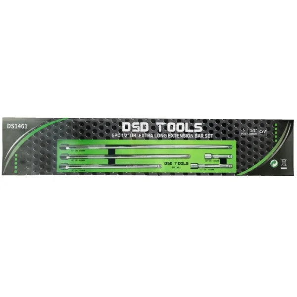 5PC 1/2" DR EXTRA LONG EXTENSION BAR SET DS1461