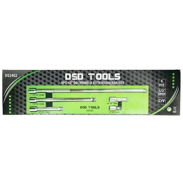 5PC 1/2" DR. WOBBLE EXTENSION BAR SET DS1462