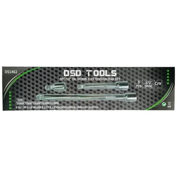 5PC 1/2" DR. WOBBLE EXTENSION BAR SET DS1462
