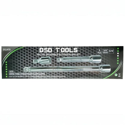 6PC 3/8" DR WOBBLE EXTENSION BAR SET DS1470
