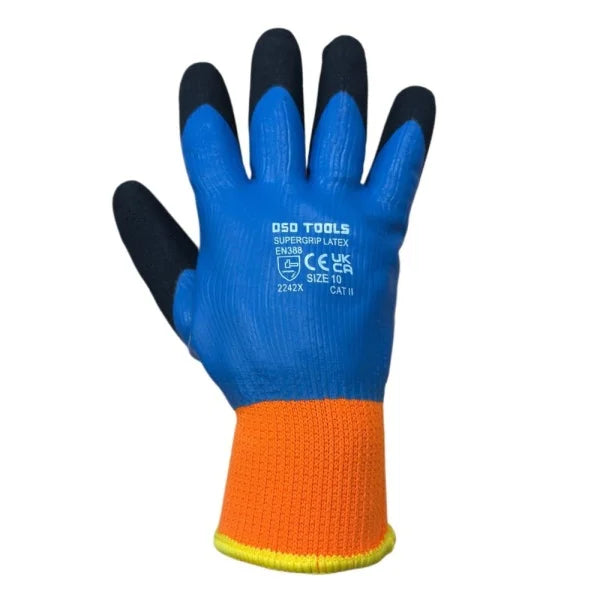 THERMAL LATEX WATER RESISTANT GLOVES SIZE 10 - BOX OF 120 PAIRS DS2003