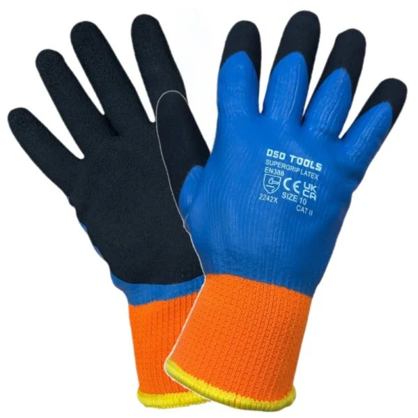 THERMAL LATEX WATER RESISTANT GLOVES SIZE 10 - BOX OF 120 PAIRS DS2003