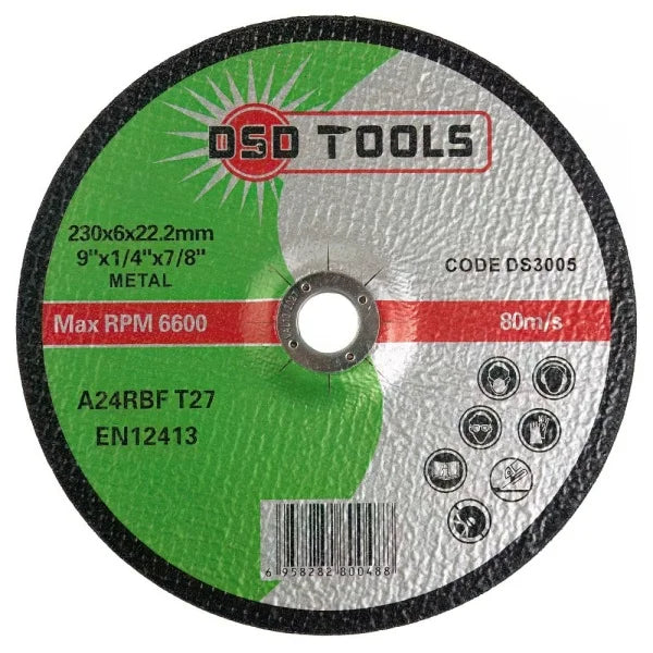 BOX OF 30 GRINDING DISCS (9") 230MM X 6MM X 22MM DS3005