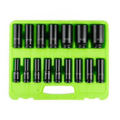 16PC 1/2" DR 12PT EUROPEAN IMPACT SOCKETS DS2007
