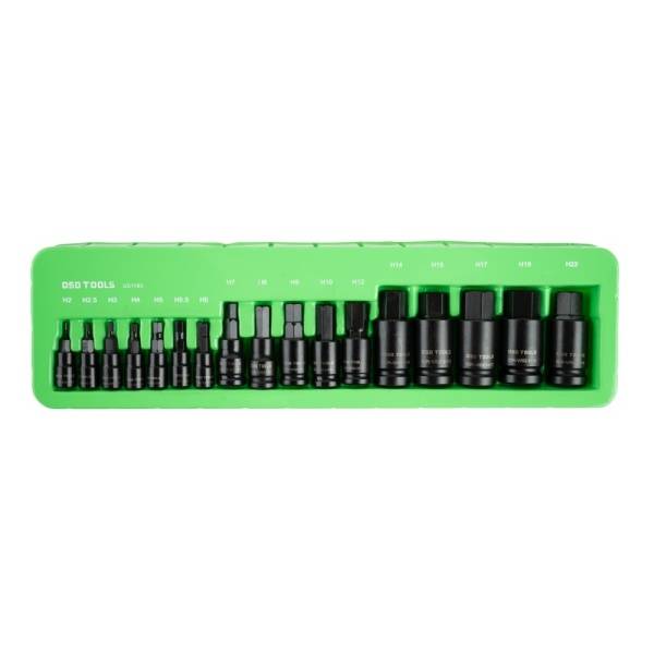 17PC IMPACT HEX BIT SOCKET SET - 1/4" 3/8" 1/2" DRIVES DS1185