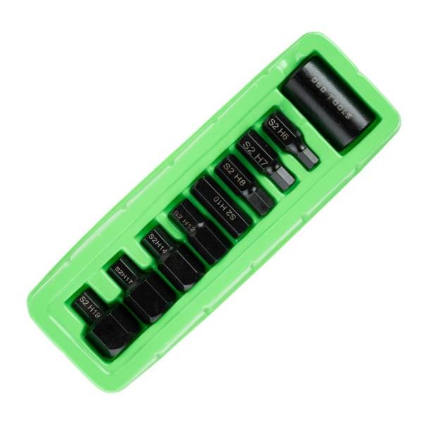 9PC IMPACT HEX BIT SET WITH 1/2" DR BIT HOLDER DS1194