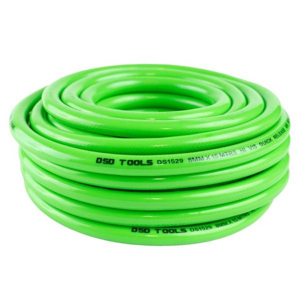 8MM X 15 MTRS HI VIS QUICK RELEASE AIR HOSE 15 BAR DS1529