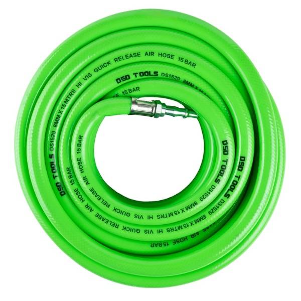 8MM X 15 MTRS HI VIS QUICK RELEASE AIR HOSE 15 BAR DS1529