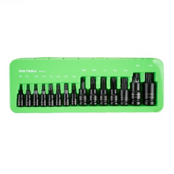15PC IMPACT TORX BIT SOCKETS - 1/4" 3/8" 1/2" DRIVES DS1181