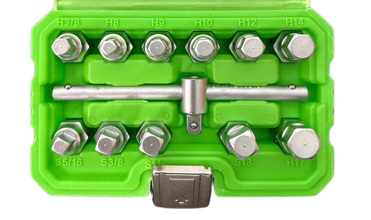 12PC 3/8″ DR DRAIN PLUG KEY SET DS1653